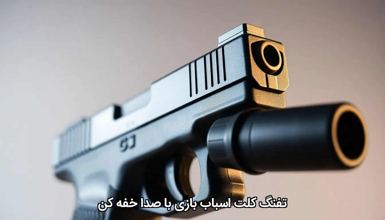 تفنگ کلت اسباب بازی با صدا خفه کن