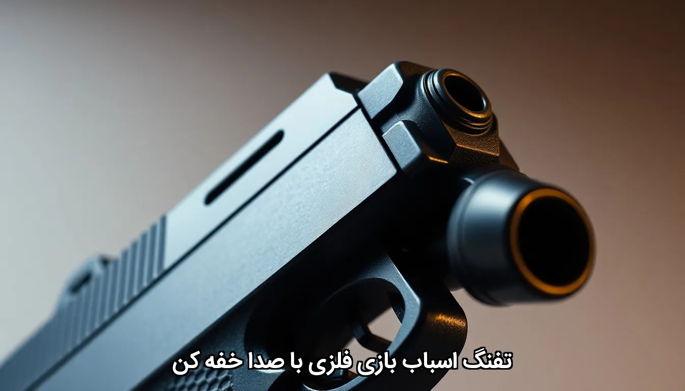 تفنگ اسباب بازی فلزی با صدا خفه کن
