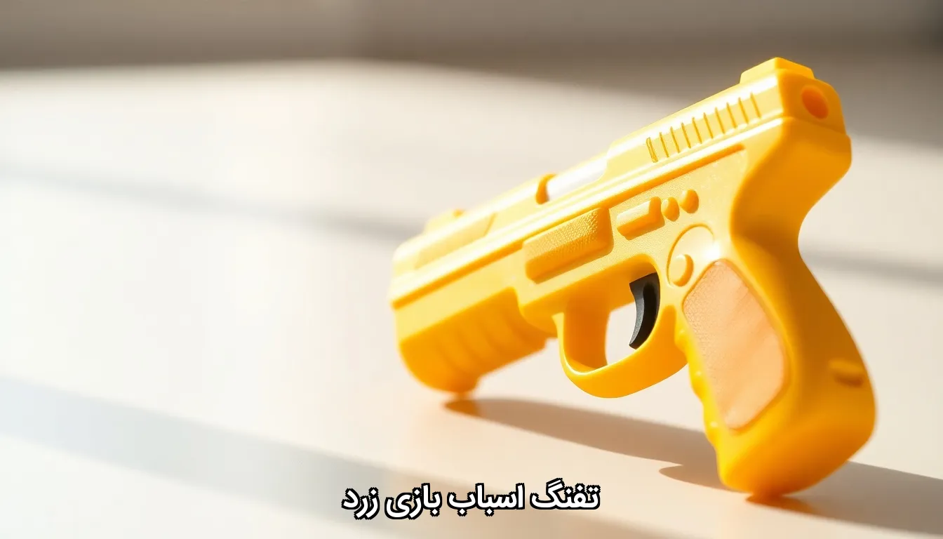 تفنگ اسباب بازی زرد