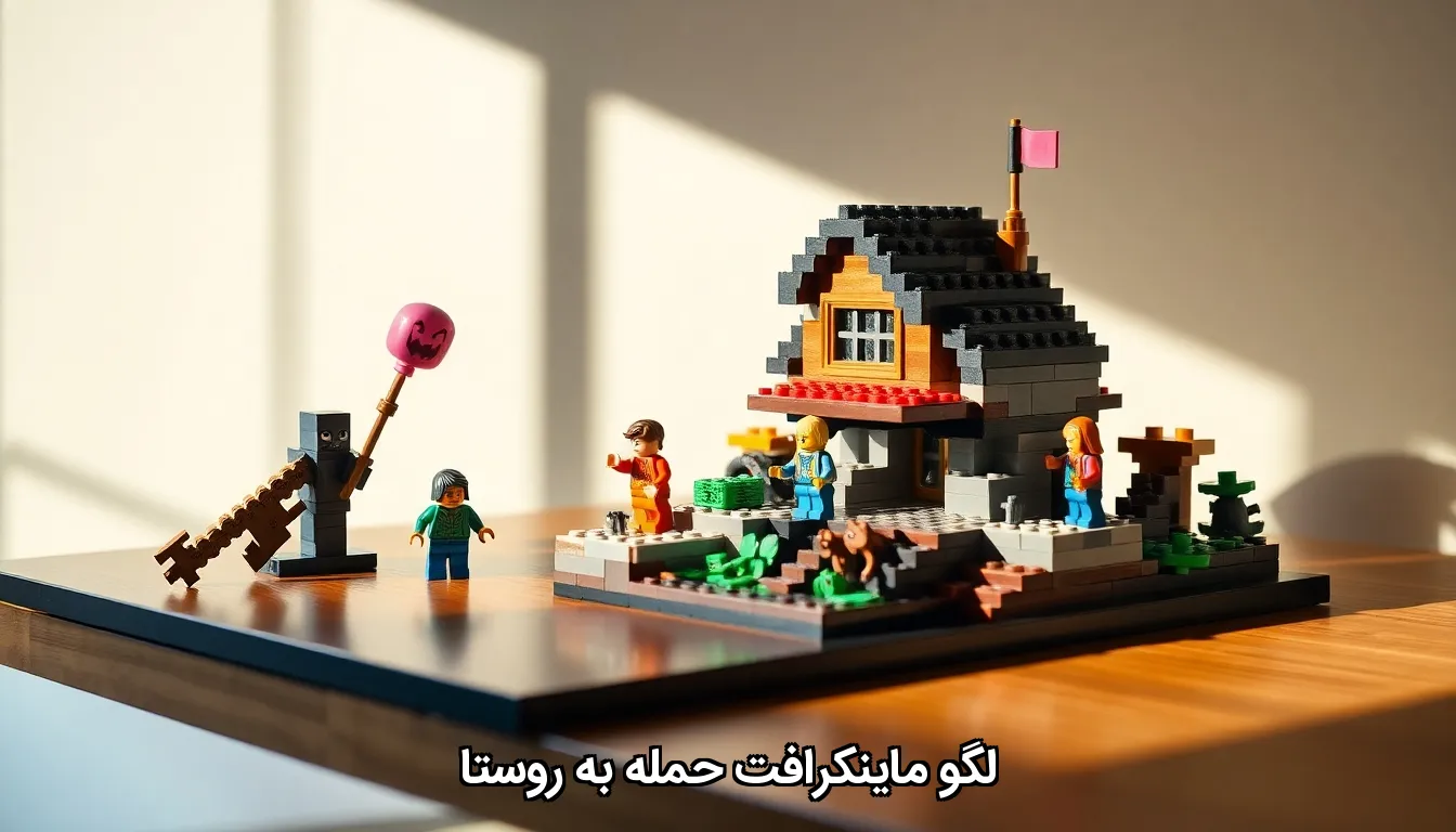 لگو ماینکرافت حمله به روستا