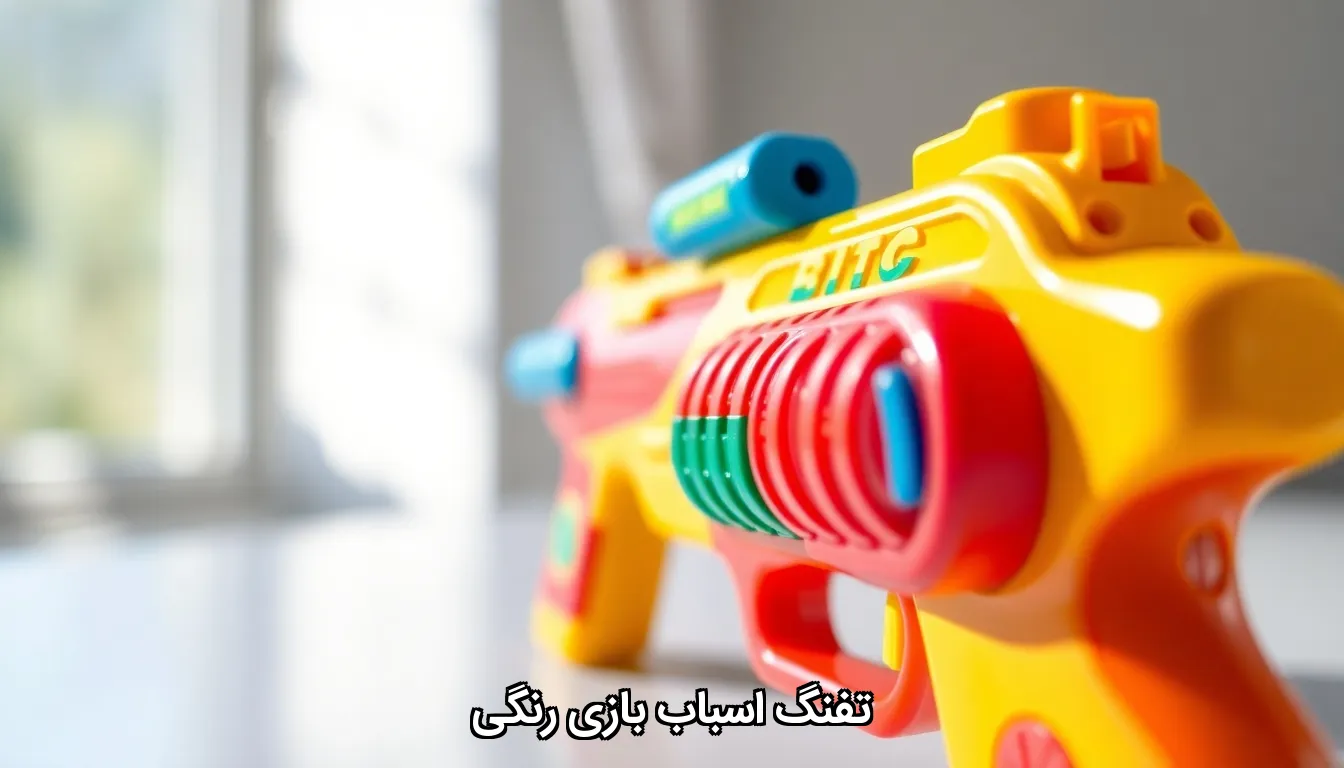 تفنگ اسباب بازی رنگی