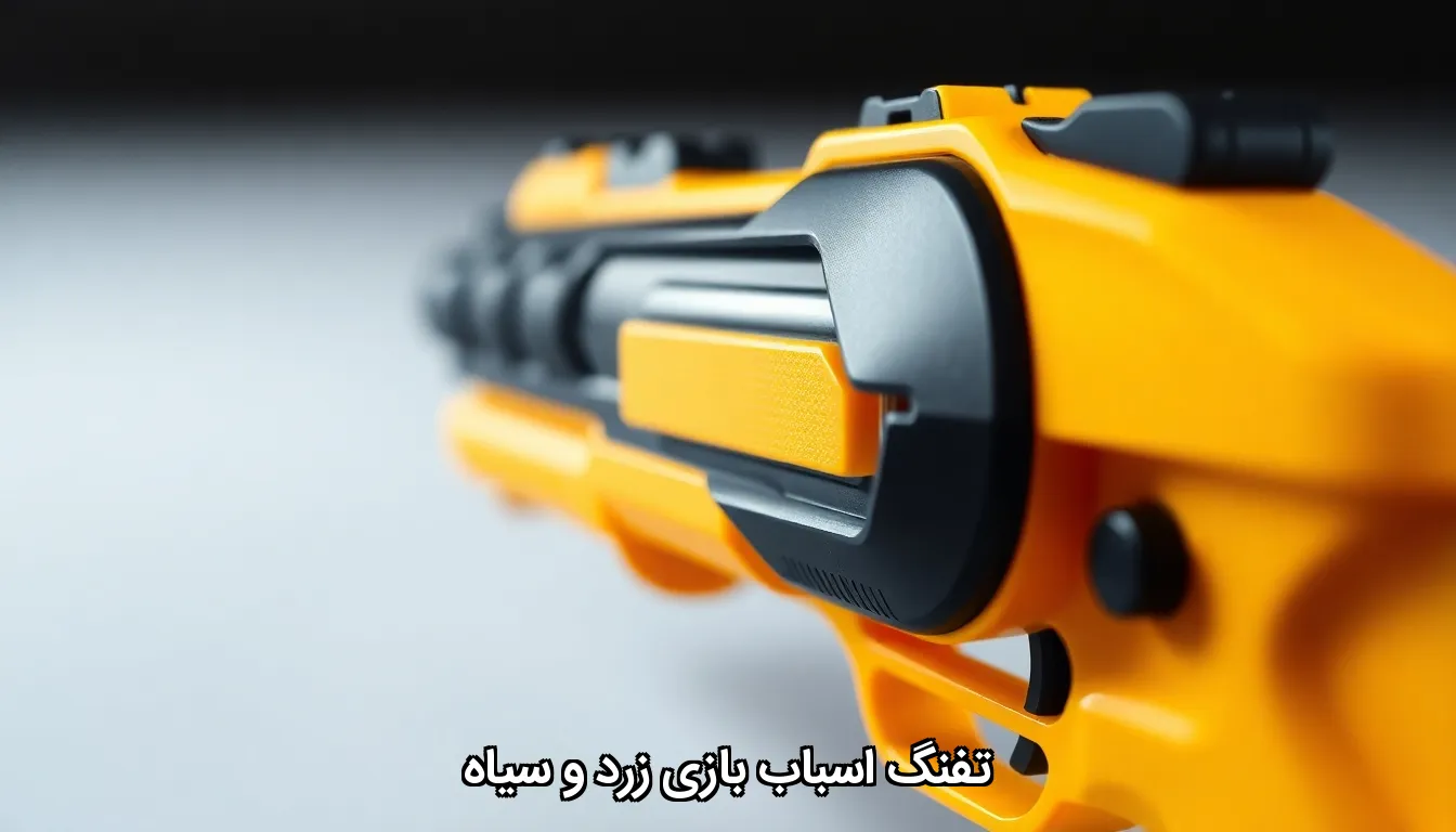 تفنگ اسباب بازی زرد و سیاه