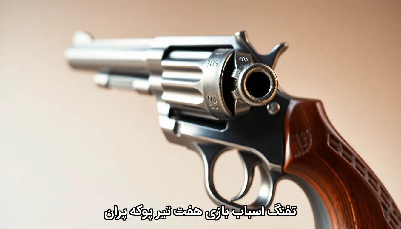 تفنگ اسباب بازی هفت تیر پوکه پران