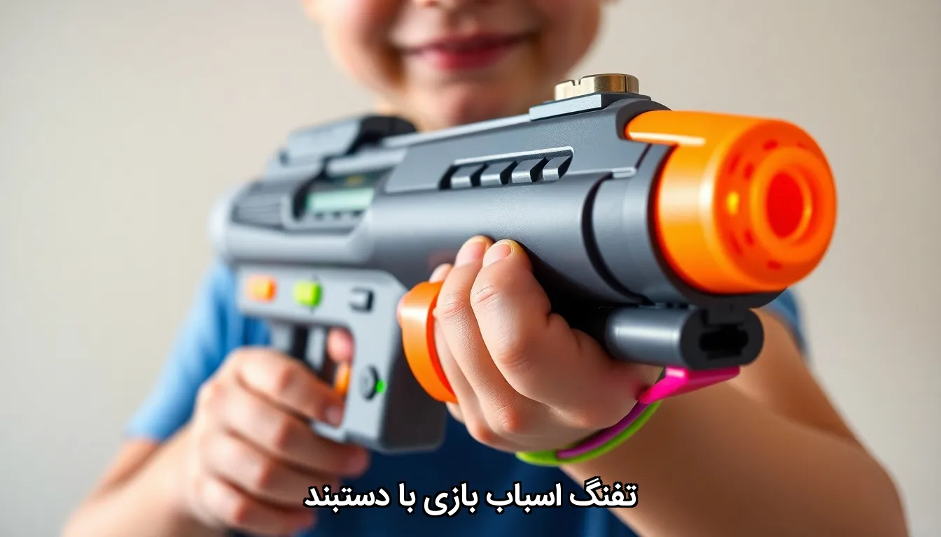 تفنگ اسباب بازی با دستبند