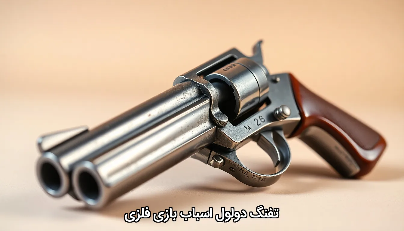 تفنگ دولول اسباب بازی فلزی