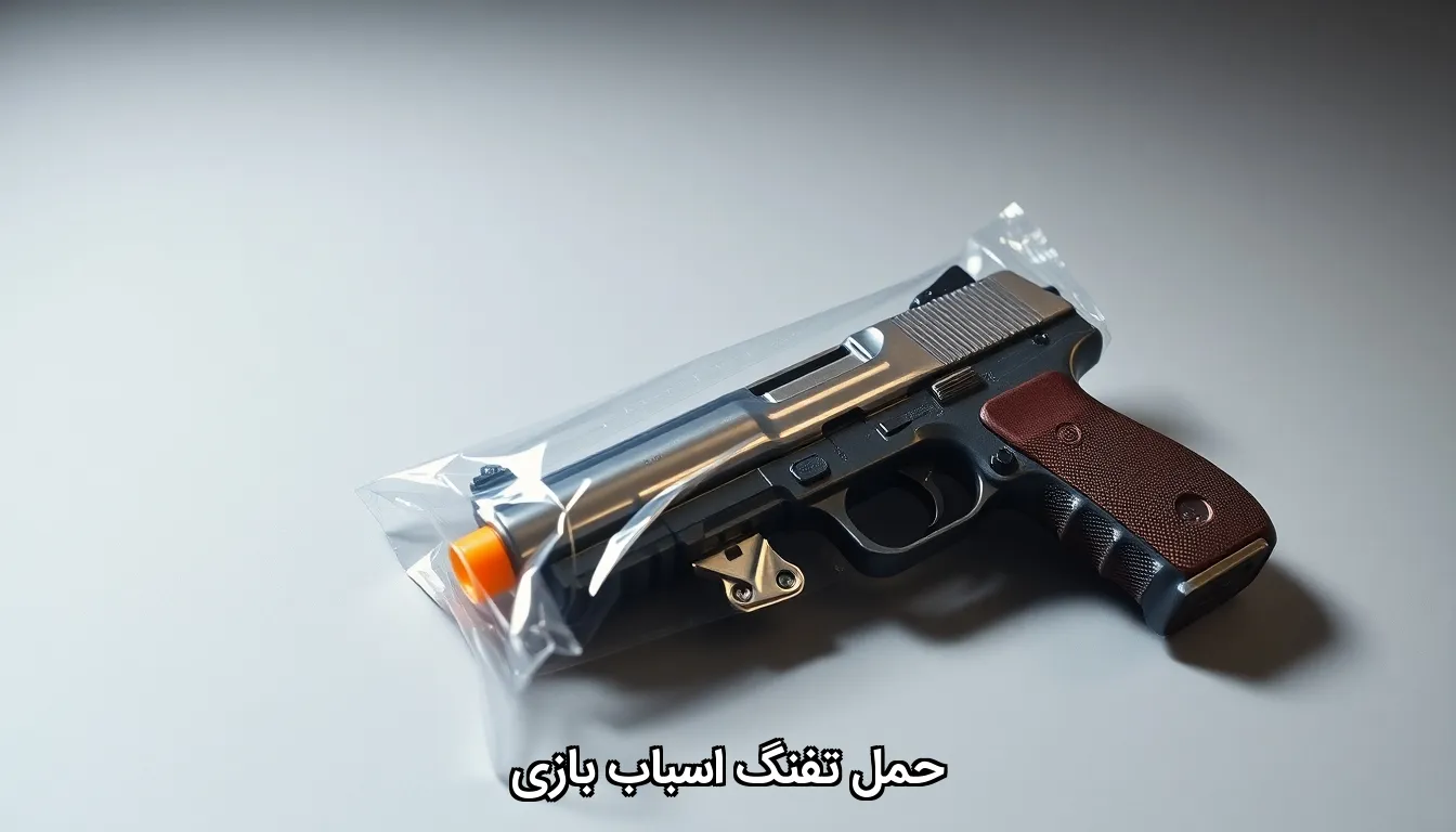 حمل تفنگ اسباب بازی