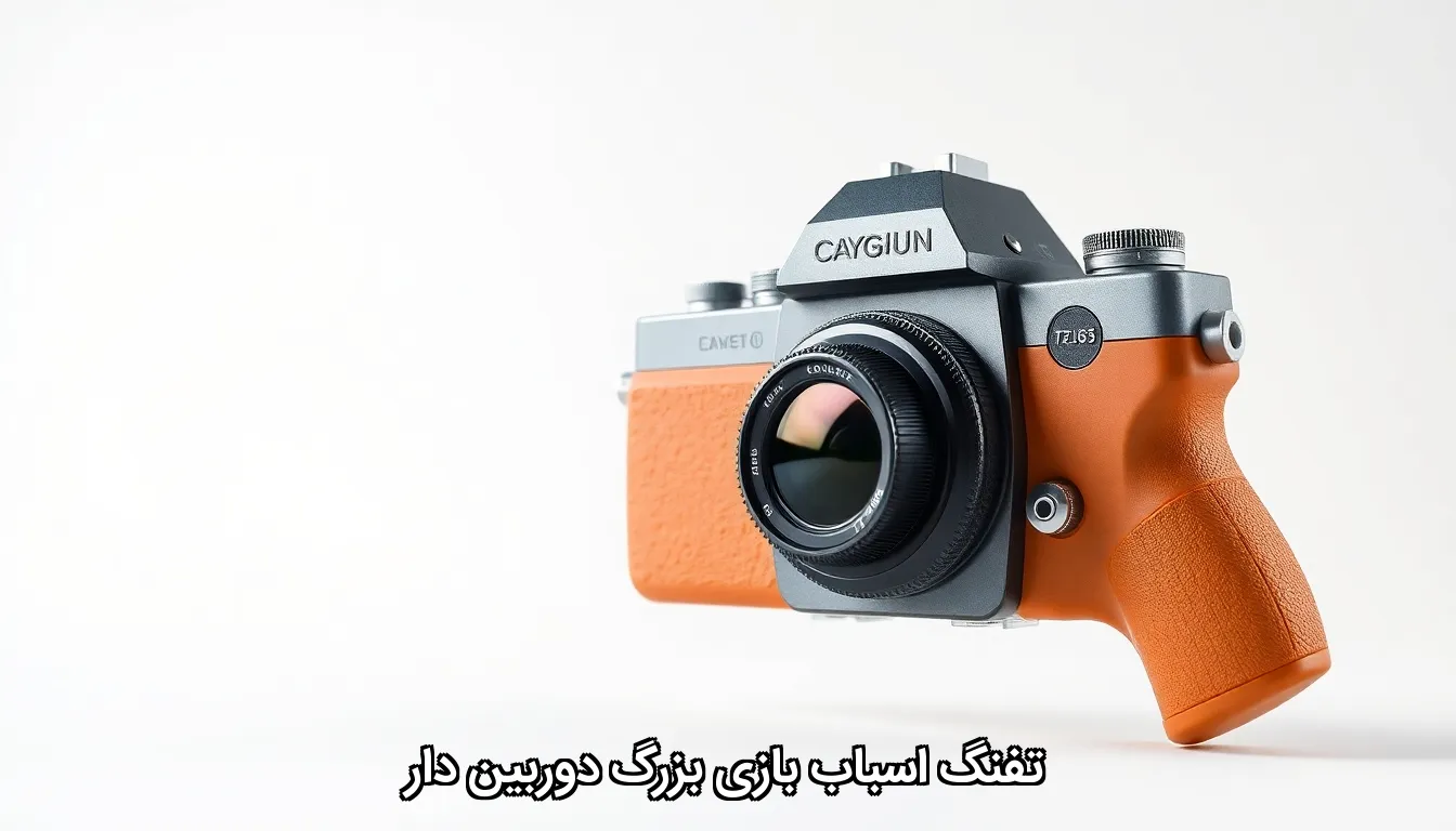 تفنگ اسباب بازی بزرگ دوربین دار