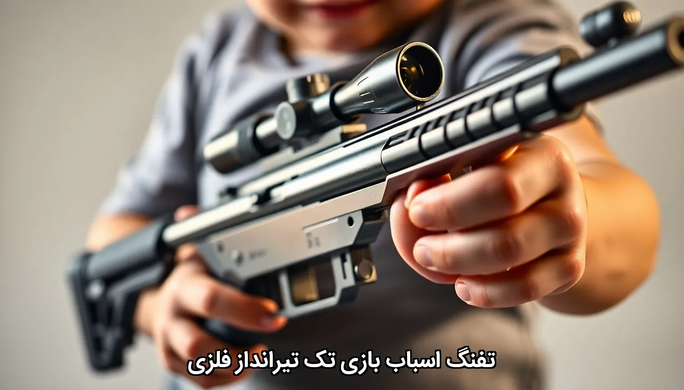 تفنگ اسباب بازی تک تیرانداز فلزی