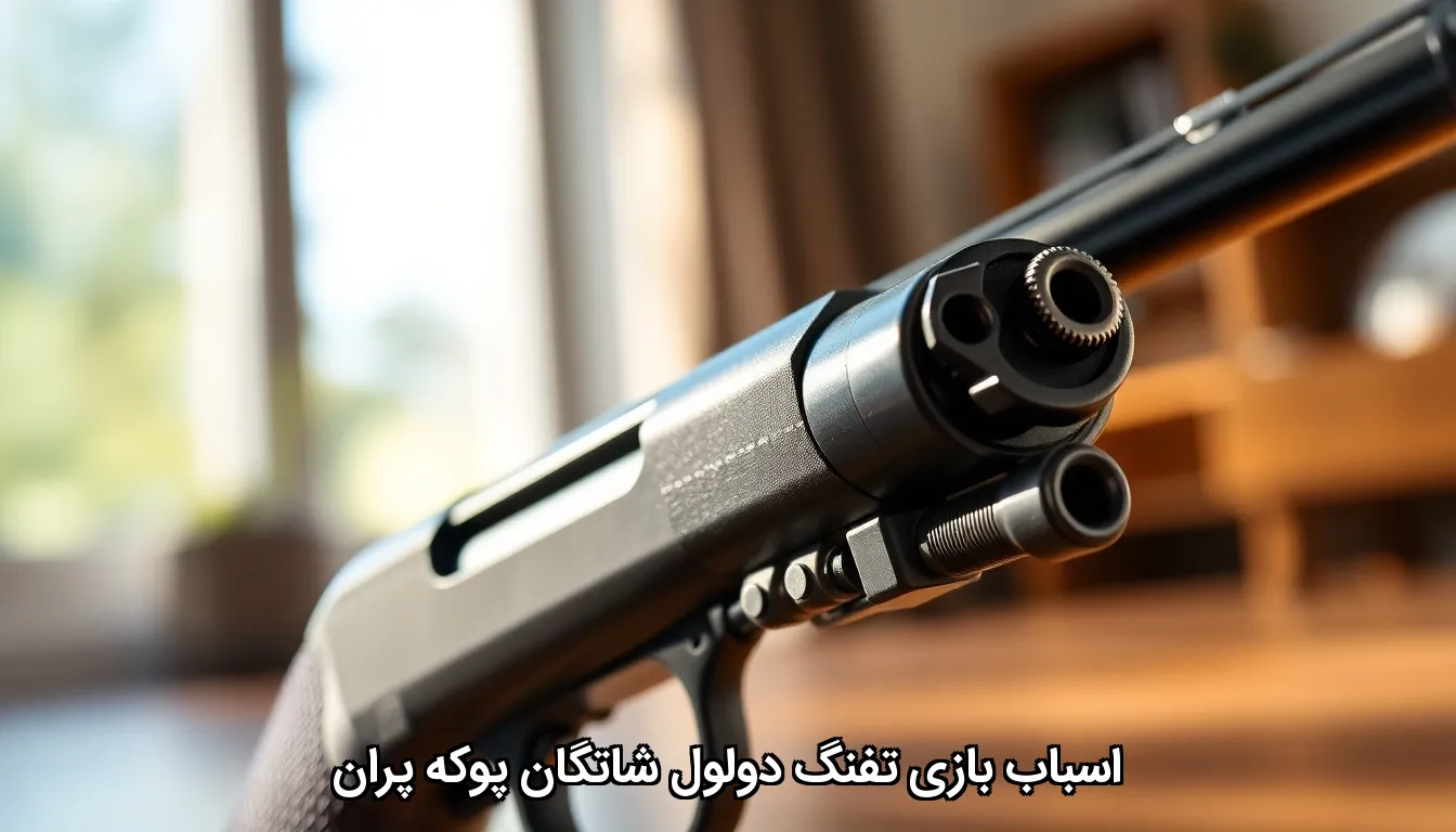 اسباب بازی تفنگ دولول شاتگان پوکه پران